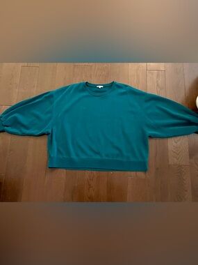 Mary Square Teal Crewneck Sweatshirt